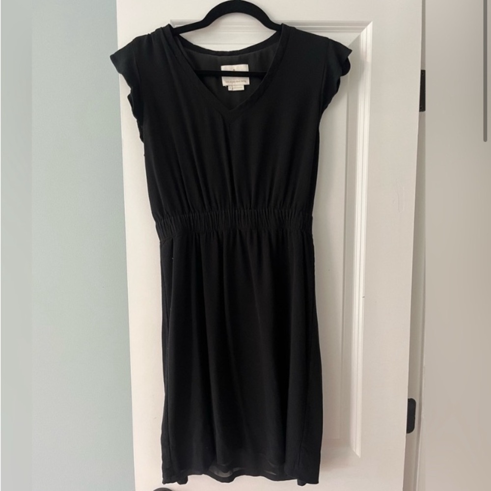 Kate Spade Black Flutter Sleeve Mini Sundress